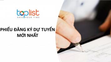Mẫu phiếu đăng ký dự tuyển mới nhất hiện nay