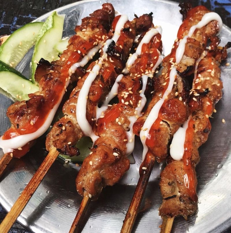 Thịt xiên Hoàng Đức - 55 Chùa Láng, Láng Thượng, Đống Đa (7k/xiên)