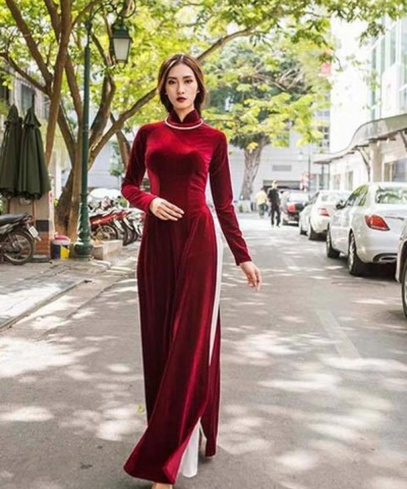 Áo dài nhung