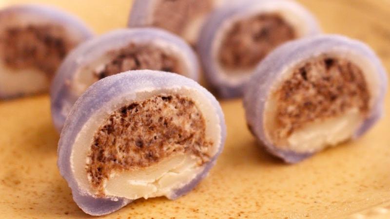 Bánh mochi hoa đậu biếc