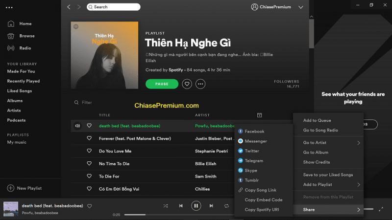 Chất lượng nhạc của Spotify