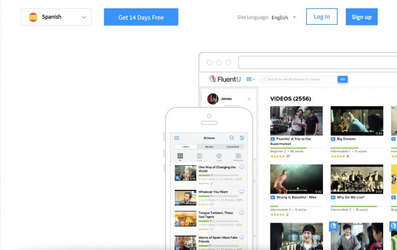 Trang web FluentU