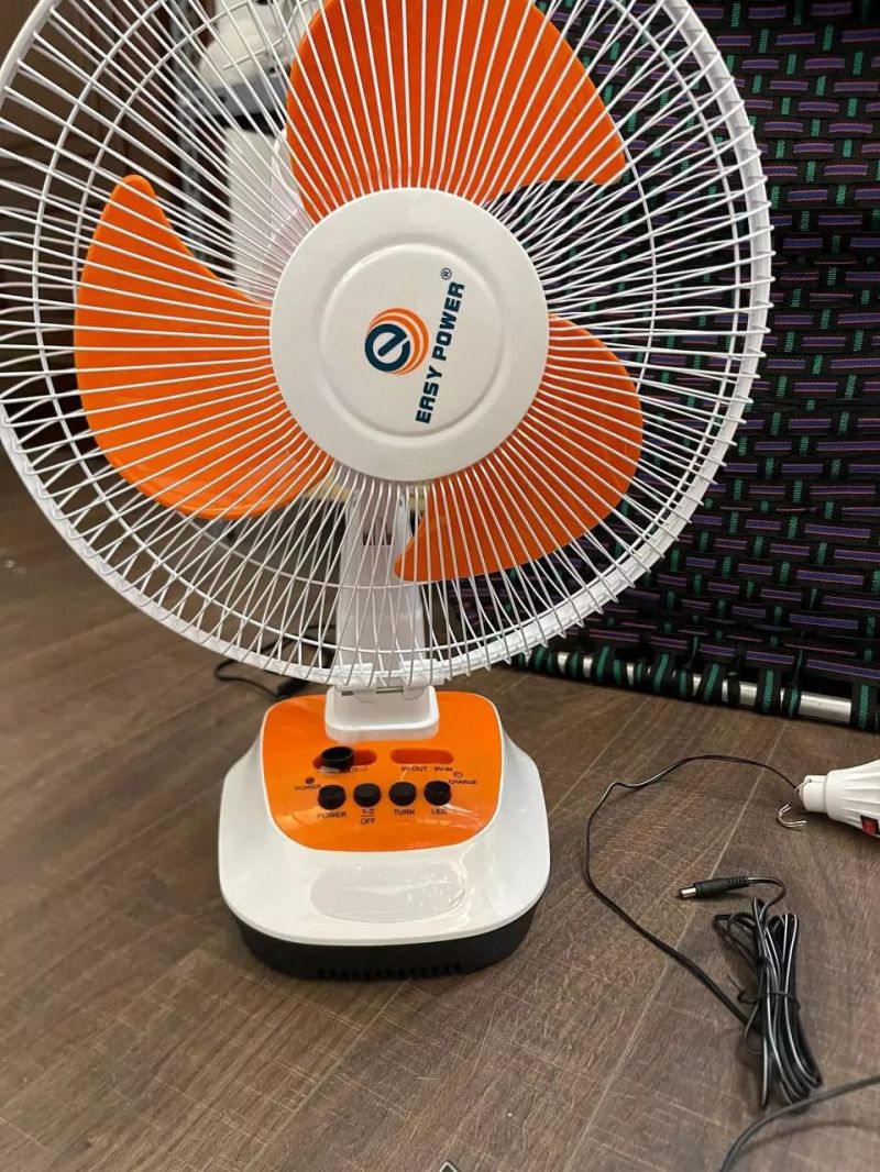 Quạt sạc điện tích hợp dùng năng lượng mặt trời có đèn led Easy Power
