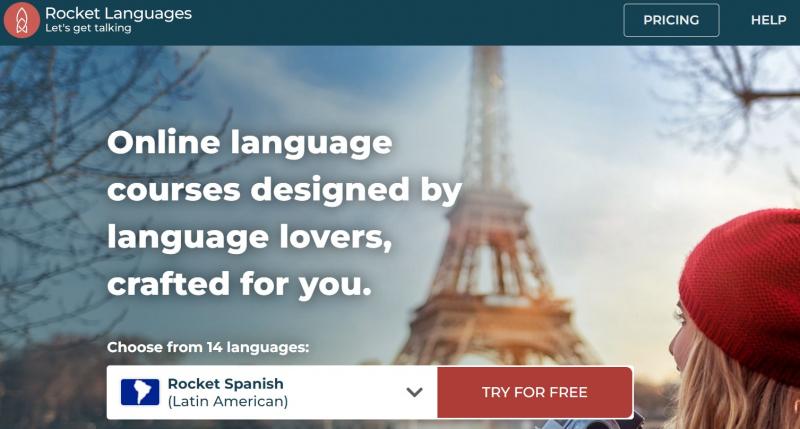 Trang web Rocket Languages