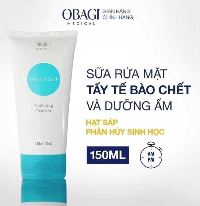 Sữa rửa mặt tẩy tế bào chết Obagi360 Exfoliating