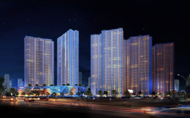 Phối cảnh dự án D'Capitale Trần Duy Hưng về đêm